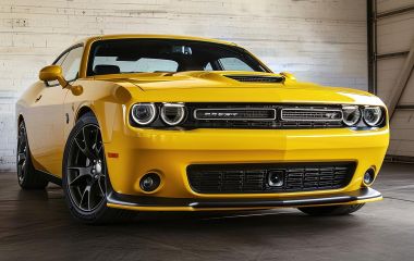 Дефлектор и защита переднего бампера Dodge Charger и Dodge Challenger желтого цвета: обзор, цена, отзывы